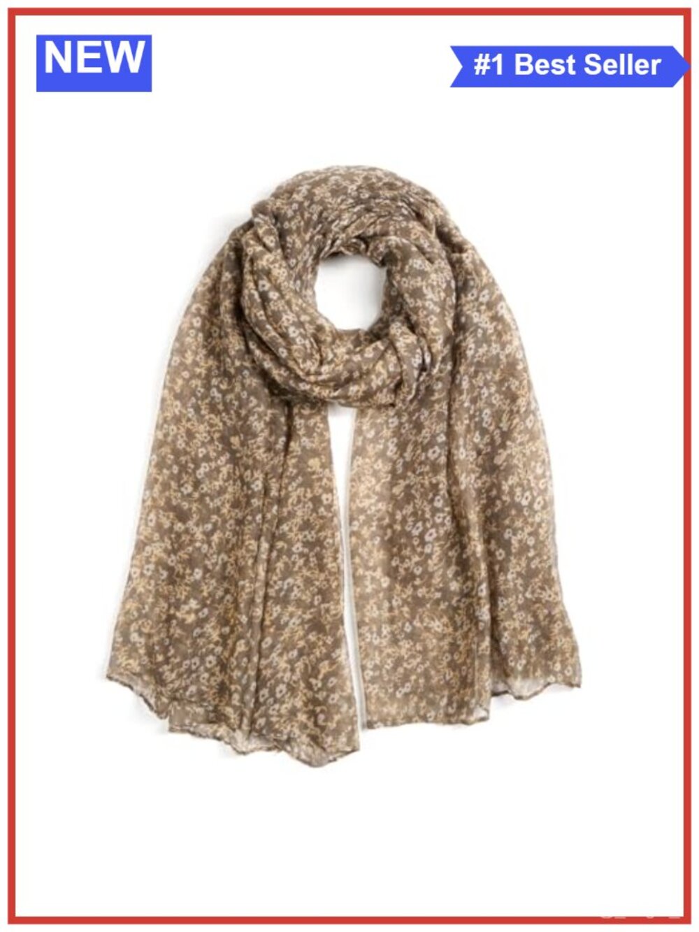 Floral Cotton Scarf Women Lightweight Shawl Wrap Thin Fall Winter Neck Scarf